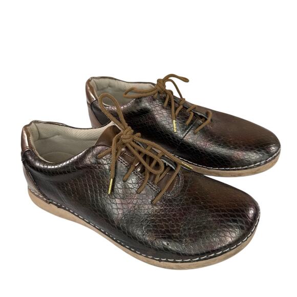 Alegría ESS-424 Women’s Copper Snakeskin Leather Sneakers Size EU 39 (US 8.5-9) - Picture 1 of 10